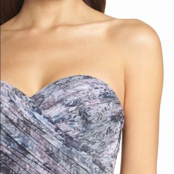 Amsale Talisa Strapless Chiffon Gown party dress - Picture 7 of 8